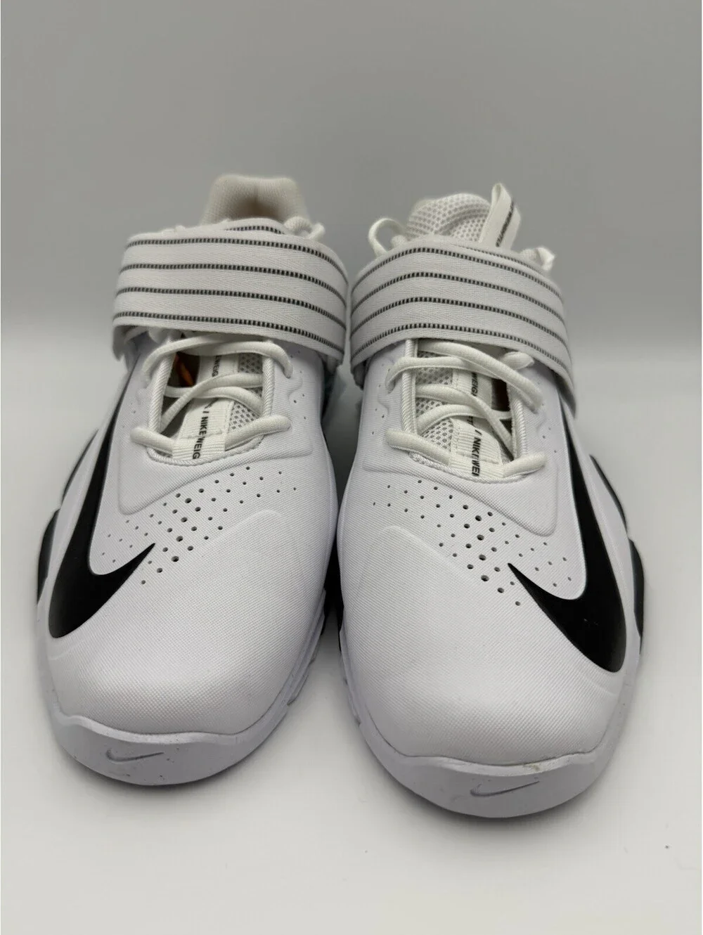 Nike Savaleos Weightlifting Mens Size 13 Shoes Gym Workout White Black NWOB